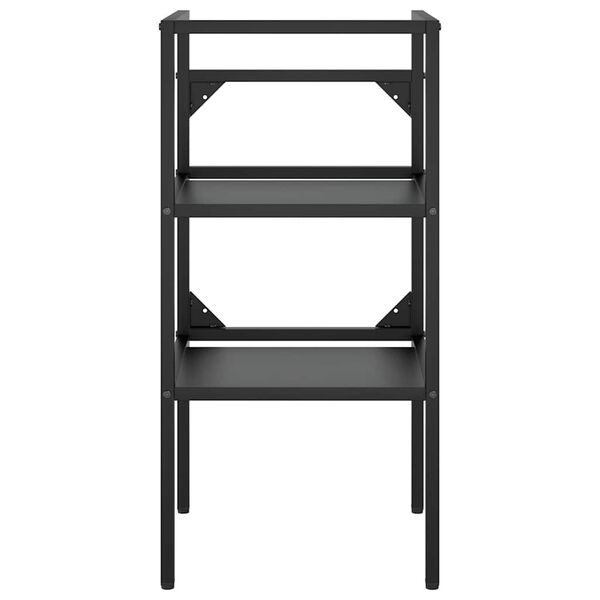 vidaXL Kopalni&scaron;ki regal črn 40x38x83 cm železo