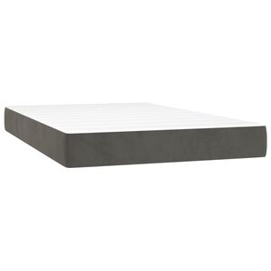 vidaXL Vzmetnica z žepkasto vzmetjo srednje trdote temno siva 120x200x20 cm žamet