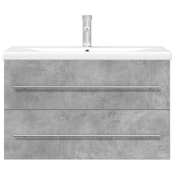 vidaXL Kopalni&scaron;ko pohi&scaron;tvo 2 kosa betonsko siv inženirski les