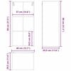 vidaXL Viseča omarica Umetni hrast 40 x 29,5 x 80 cm Konstruiran les