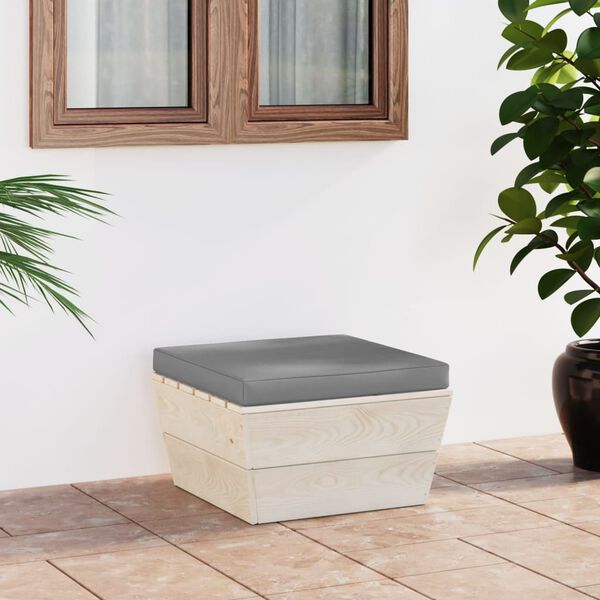 vidaXL Vrtni tabure iz palet z blazinami impregnirana smrekovina