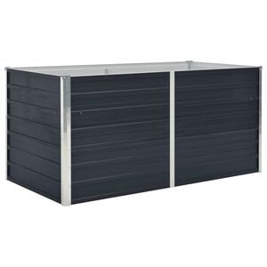 vidaXL Dvignjeno cvetlično korito 160x80x45cm pocinkano jeklo antracit