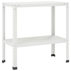 vidaXL Miza za presajanje 100 x 40 x 80 cm Pra&scaron;no lakirano jeklo Bela