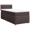 vidaXL Box spring postelja z vzmetnico temno rjava 100x200 cm blago