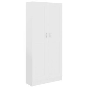 vidaXL Knjižna omara bela 82,5x30,5x185,5 cm iverna plo&scaron;ča