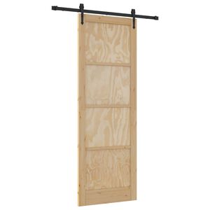 vidaXL Drsna vrata ORKDAL Naravna 83 x 232 cm Trdna borovina