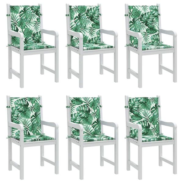 vidaXL Blazine za hrbet List 6 pcs Vzorec lista 100 x 50 x 3 cm
