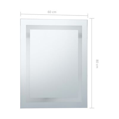 vidaXL Kopalniško LED ogledalo s senzorjem na dotik 60x80 cm