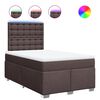 vidaXL Box spring postelja z vzmetnico temno rjava 120x190 cm blago