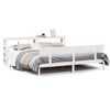 vidaXL Posteljni okvir brez vzmetnice bel 180x200 cm trdna borovina