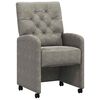 vidaXL Jedilni stoli s kolesi 2 pcs Svetlo siva 58 x 67 x 97 cm