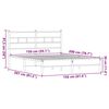 vidaXL Posteljni okvir brez vzmetnice rjavi hrast 150x200 cm inž. les