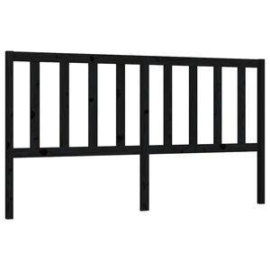 vidaXL Posteljno vzglavje črno 206x4x100 cm trdna borovina