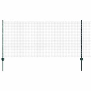 vidaXL Varjen žični ograjo s stebri 25 x 1 m Pocinkano jeklo Zelena