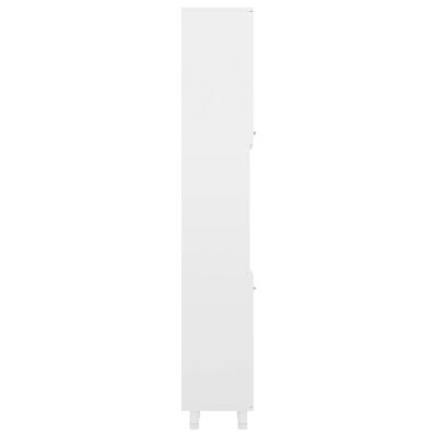 vidaXL Kopalniška omarica visok sijaj bela 30x30x179 cm iverna plošča