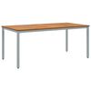 vidaXL Zunanja miza Naravna in siva 180 x 90 x 75 cm