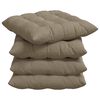 vidaXL Sedežne blazine 4 pcs Taupe 40 x 40 x 6 cm Mikrofibra