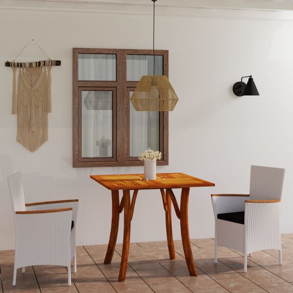 vidaXL Vrtna jedilna garnitura 3-delna bela