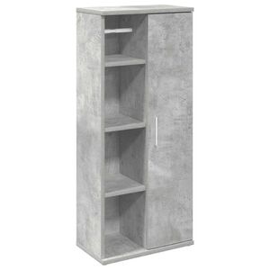 vidaXL Kopalni&scaron;ka omarica z držalom za zvitke betonsko siv 39x22x90 cm