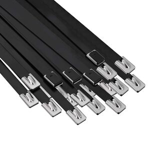 vidaXL Vezalke za kabel 50 kos 7,9 x 700 mm Črna