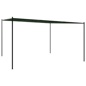 vidaXL Paviljon 4 x 3,98 x 2,67 m Zelena Poliester in jeklo