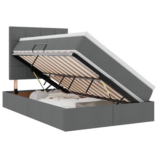 vidaXL Postelja z dodatnim prostorom za shranjevanje in LED osvetlitvijo