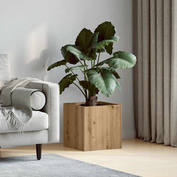 vidaXL Cvetlično korito artisan hrast 40x40x40 cm inženirski les