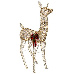 vidaXL 3D božični jelen LOVIISA 200 LED Toplo bela 96 x 40 x 140 cm