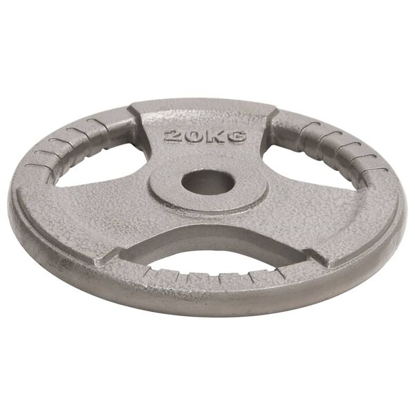 vidaXL Olimpijska utež 20 kg lito železo