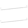 vidaXL Karnise 2 kosa bele in srebrne 90&ndash;135 cm aluminij