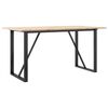 vidaXL Jedilna miza O okvir 160x80x75 cm trdna borovina jeklo