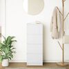 vidaXL Komoda bela 37,5x35x99 cm inženirski les