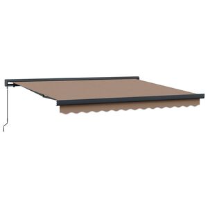 vidaXL Vlečna tenda Taupe 500 &times; 300 cm Platno in aluminij