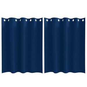 vidaXL Zavese za zatemnitev z obroči 2 pcs Temno modra 140 x 140 cm