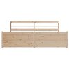 vidaXL Posteljni okvir z vzglavjem 180x200 cm borovina