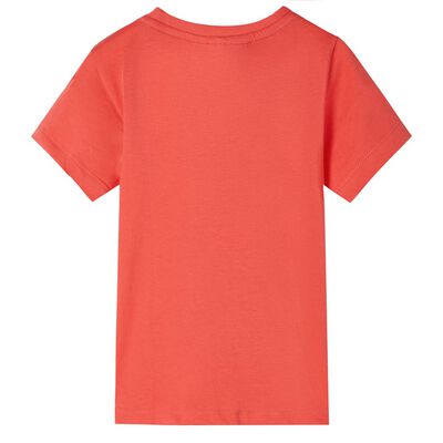 Otroška majica z dolgimi rokavi svetlo rdeča 92
