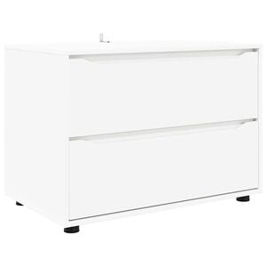 vidaXL Omarica za shranjevanje Bela 80 x 48 x 57 cm Konstruiran les
