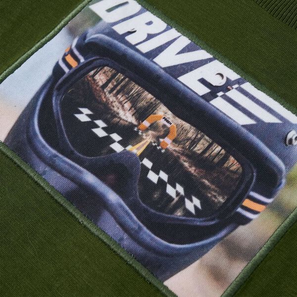 Otro&scaron;ka majica z dolgimi rokavi Temno kaki 128