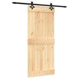 vidaXL Drsna vrata 90 x 210 cm Masiven borov les (neobdelan)