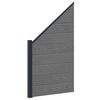 vidaXL Komplet ograj 95 x 180 cm WPC in aluminij Siva