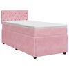 vidaXL Postelja boxspring z vzmetnico Roza 100 x 200 cm Žamet