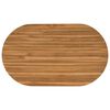 vidaXL Nepremična povr&scaron;ina 120 x 70 x 3,5 cm Ovalna Trden tikov les