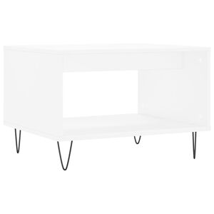 vidaXL Klubska mizica bela 60x50x40 cm inženirski les