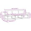 vidaXL Zunanja garnitura za sedenje z blazino 3 pcs Naravna in smetana