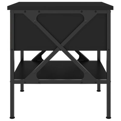 vidaXL Nočna mizica črna 40x42x45 cm inženirski les