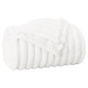 vidaXL Odeja Bela 150 x 130 cm Flis