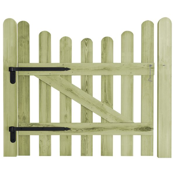 vidaXL Vrtna vrata impregnirana borovina 100x100 cm