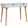 vidaxl Toaletna mizica FAUSKE Bela 100 x 50 x 78 cm