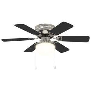 vidaXL Stropni ventilator z lučko &Oslash; 82 cm Črna