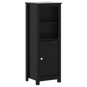 vidaXL Kopalni&scaron;ka omarica BERG črna 40x34x110 cm trdna borovina